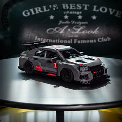 Audi RS3, coche de carreras alemán de carrocería ancha | Incluye 4 estilos de ruedas (1520 piezas)