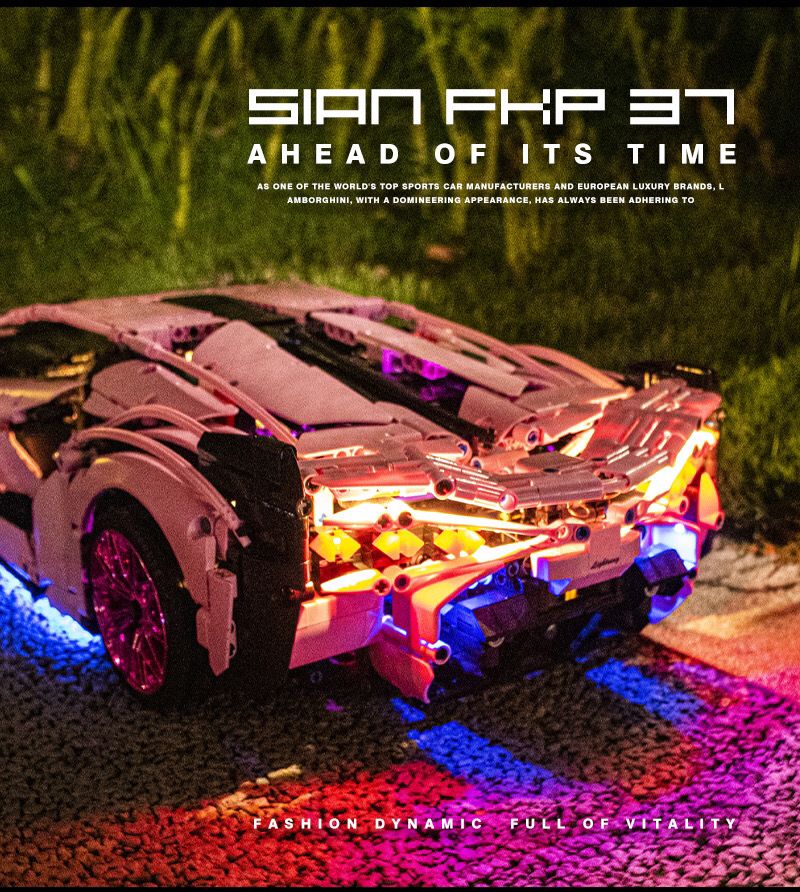 1: 8 Pink Lamborghini Sian Special Edition (3696 PCS)