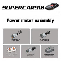 The Ultimate Gun Grey Porsche 918, Two interior designs, Three wheel designs – mix and match as you like.(1972 PCS)