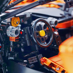 1: 8 LaFerrari FXXK EVO Custom Modified, Orange Gold Color Enamel Paint, Oversized Rear Wing (4739 Pcs)