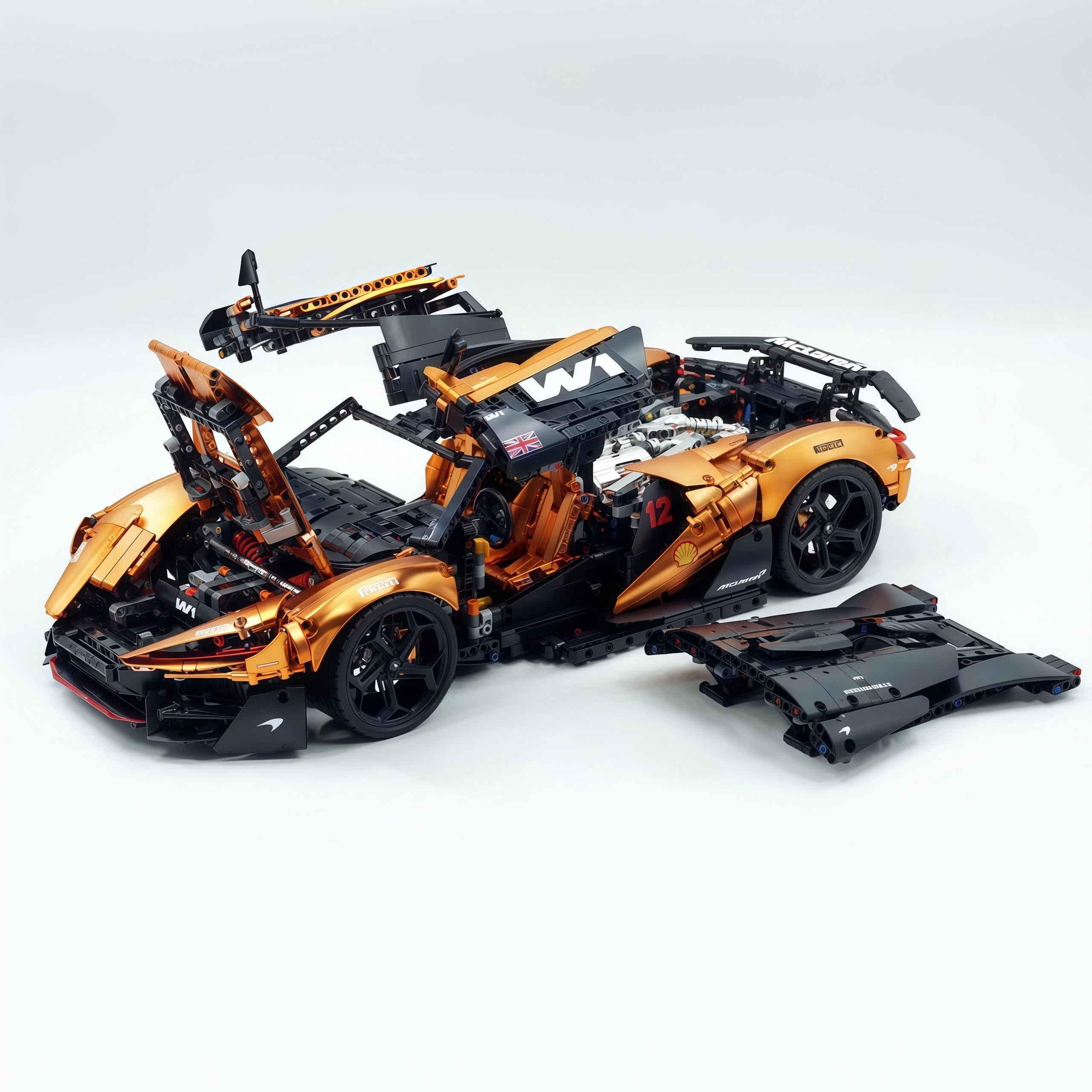 1:8 The Ultimate McLaren W1 | Orange-Gold Custom Edition | Shipped in Original Gift Box (4200+ PCS) - BAV BRICK