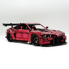 1: 8 BMW M4 GT3 Building Set, Fully Detailed Simulation, Custom Wine Red Electroplating Appearance Edition (4556Pcs)