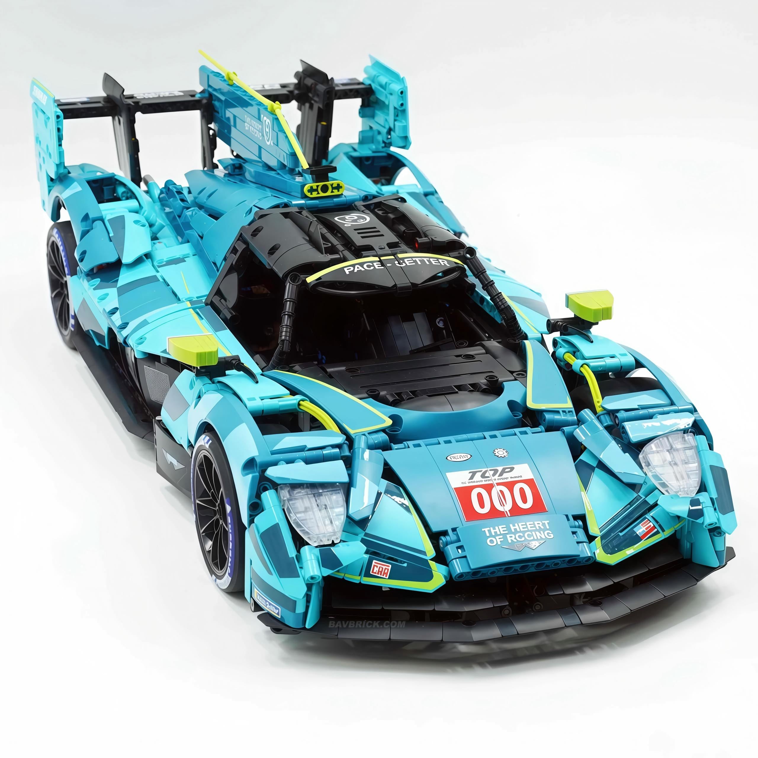 1:8 Aston Martin Valkyrie LM | Remote Controlled 24h British Hypercar | Green Custom Edition(3069pcs) - BAV BRICK