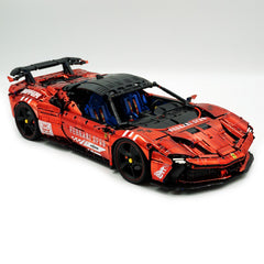 1:8 Ferrari SF90XX Red Plating Limited Color, The Ultimate Supercar, More Than 12 Features Restored(4100 Pcs)