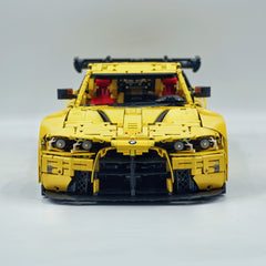 1: 8 BMW M4 GT3 Building Set, Fully Detailed Simulation, Baked Enamel Yellow Custom Edition (4556Pcs)