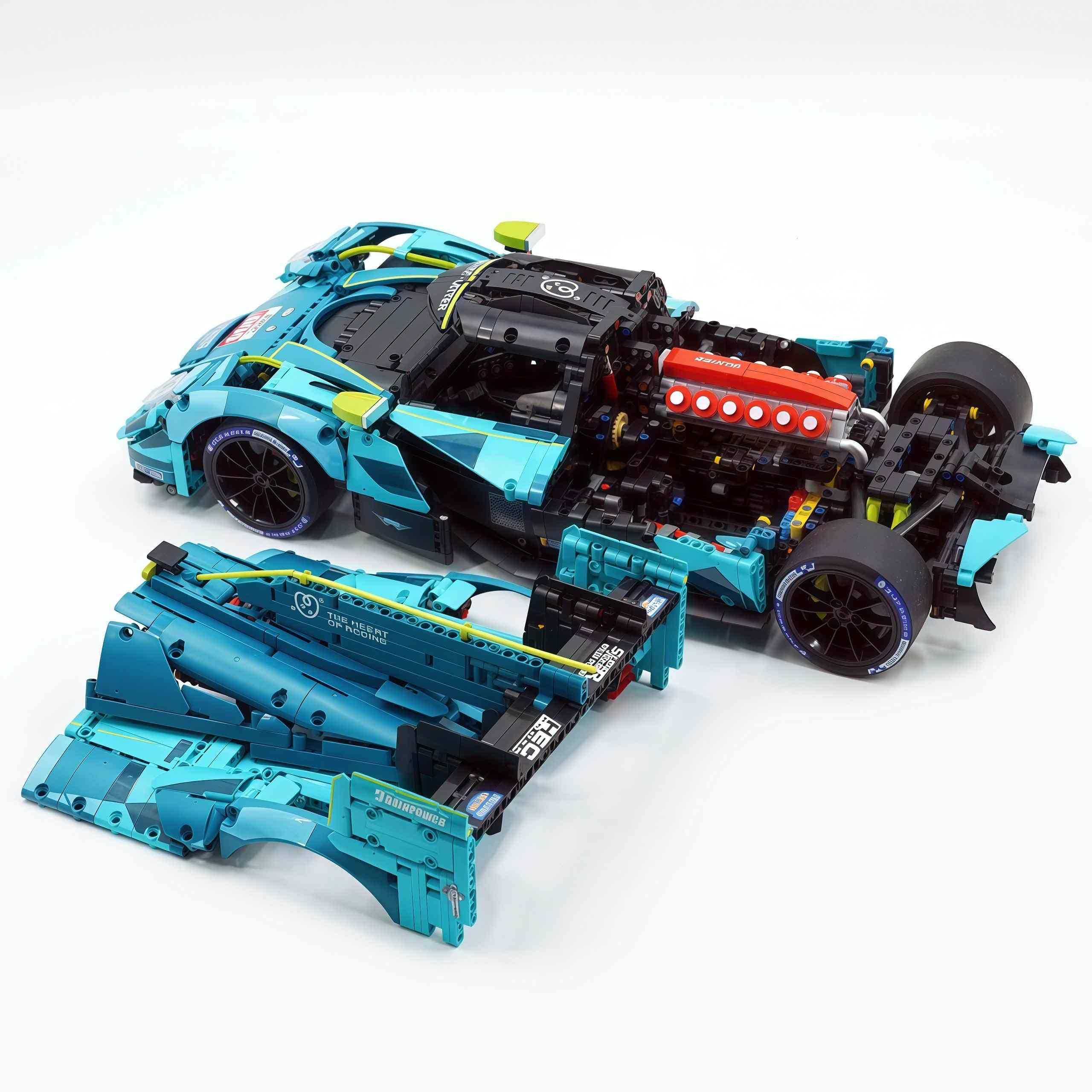 1:8 Aston Martin Valkyrie LM | Remote Controlled 24h British Hypercar | Green Custom Edition(3069pcs) - BAV BRICK