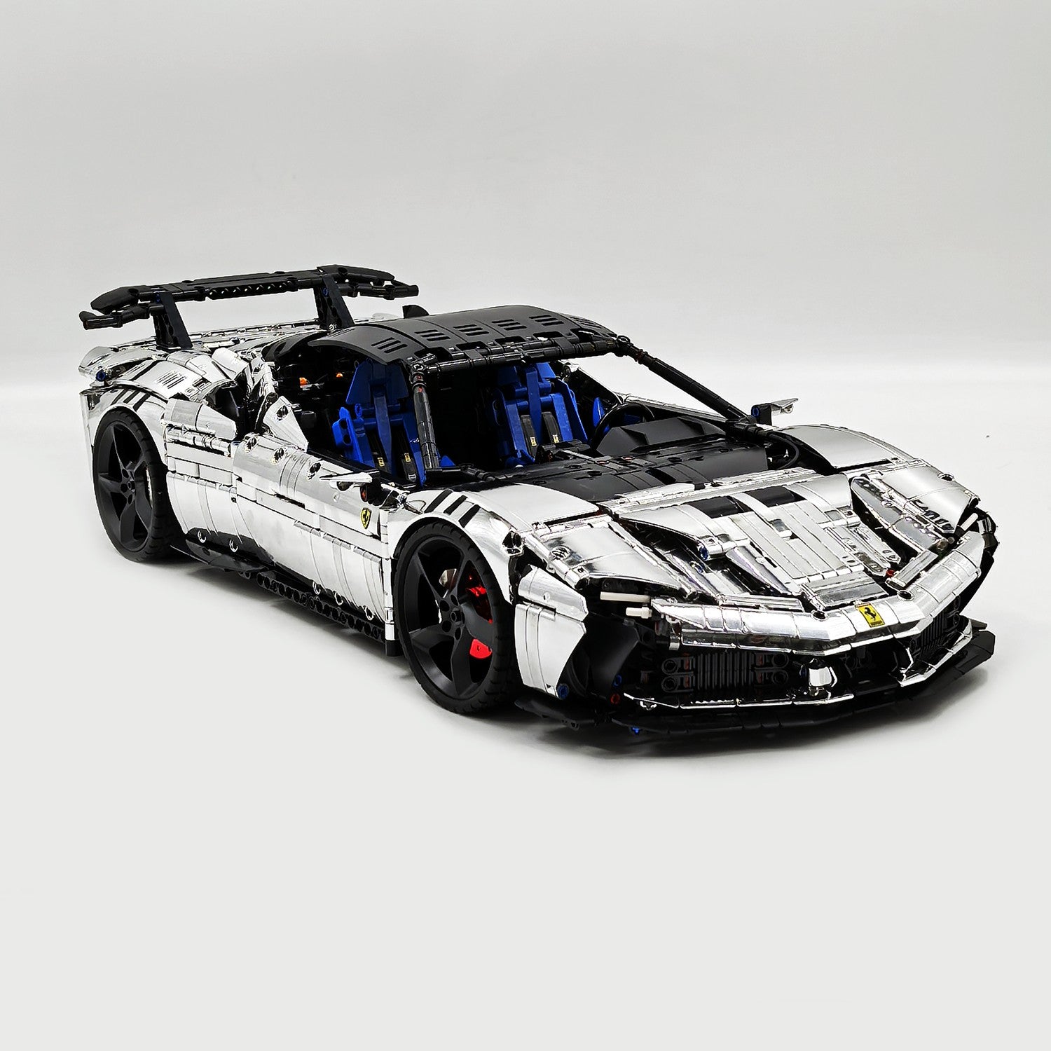 1:8 Ferrari SF90XX Silver Plating Limited Color, The Ultimate Supercar, More Than 12 Features Restored(4100 Pcs)