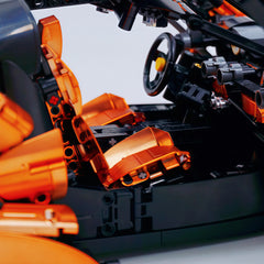 1: 8 LaFerrari FXXK EVO Custom Modified, Orange Gold Color Enamel Paint, Oversized Rear Wing (4739 Pcs)