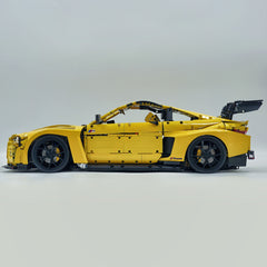 1: 8 BMW M4 GT3 Building Set, Fully Detailed Simulation, Baked Enamel Yellow Custom Edition (4556Pcs)