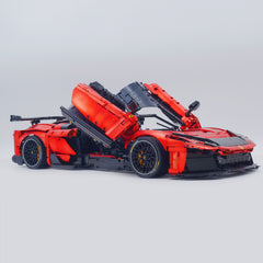 1:8 The Ultimate FERRARI F80 | Electroplated Red Custom Edition | Remote Controlled V6 Prancing Horse Hypercar (3998pcs)