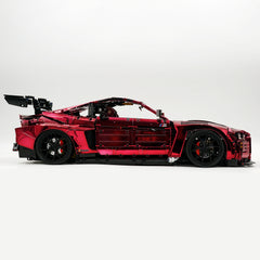 1: 8 BMW M4 GT3 Building Set, Fully Detailed Simulation, Custom Wine Red Electroplating Appearance Edition (4556Pcs)