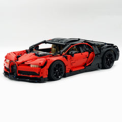 1: 8 Bugatti Chiron, Custom Modified Red+Black Edition (4031 PCS)