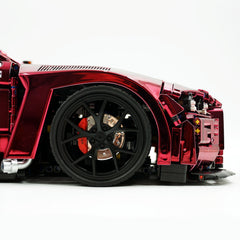 1: 8 BMW M4 GT3 Building Set, Fully Detailed Simulation, Custom Wine Red Electroplating Appearance Edition (4556Pcs)