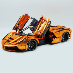 1: 8 LaFerrari Supercar, Customized Orange Gold Edition, Fully Detailed Simulation, The Ultimate Collectible, None-Remote Controlled (4739Pcs)