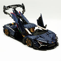 1: 8 Starry Night Sportcar con control remoto, chasis de elevación eléctrico, puerta eléctrica (4106 piezas)