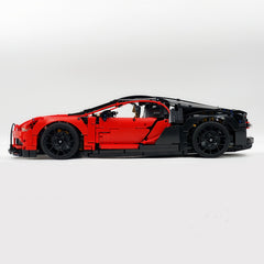 1: 8 Bugatti Chiron, Custom Modified Red+Black Edition (4031 PCS)