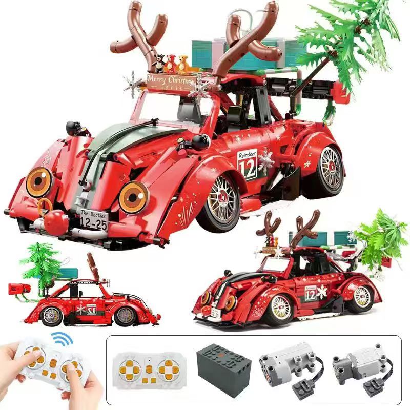 Christmas Special Beetle Car, Openable Top Gift Box, Removable Christmas Tree on the Car Body(2870 Pcs) - BAV BRICK