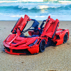 1: 8 LaFerrari C6 Sportcar Building Set, Fully Detailed Simulation, The Ultimate Collectible, None-Remote Controlled (4739Pcs) - BAV BRICK