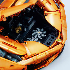 1: 8 LaFerrari Supercar, Customized Orange Gold Edition, Fully Detailed Simulation, The Ultimate Collectible, None-Remote Controlled (4739Pcs)