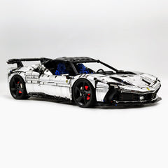 1:8 Ferrari SF90XX Silver Plating Limited Color, The Ultimate Supercar, More Than 12 Features Restored(4100 Pcs)