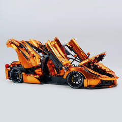 1: 8 LaFerrari Supercar, Customized Orange Gold Edition, Fully Detailed Simulation, The Ultimate Collectible, None-Remote Controlled (4739Pcs)