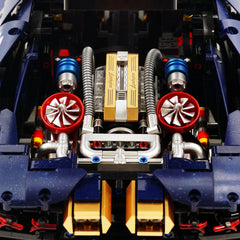 1: 8 Starry Night Sportcar con control remoto, chasis de elevación eléctrico, puerta eléctrica (4106 piezas)