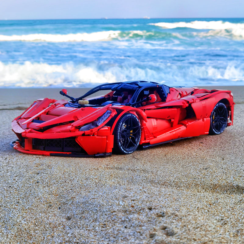 1: 8 LaFerrari C6 Sportcar Building Set, Fully Detailed Simulation, The Ultimate Collectible, None-Remote Controlled (4739Pcs) - BAV BRICK