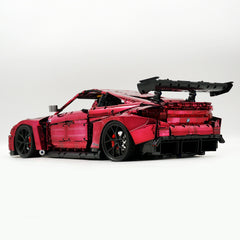 1: 8 BMW M4 GT3 Building Set, Fully Detailed Simulation, Custom Wine Red Electroplating Appearance Edition (4556Pcs)