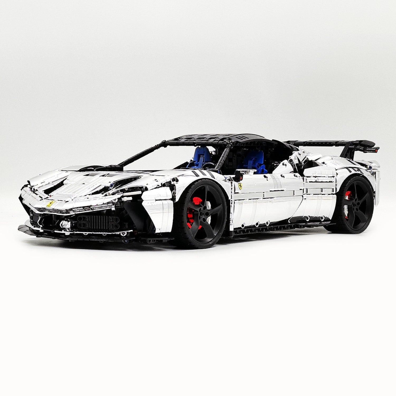 1:8 Ferrari SF90XX Silver Plating Limited Color, The Ultimate Supercar, More Than 12 Features Restored(4100 Pcs)