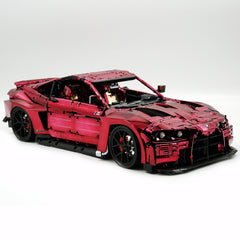 1: 8 BMW M4 GT3 Building Set, Fully Detailed Simulation, Custom Wine Red Electroplating Appearance Edition (4556Pcs)