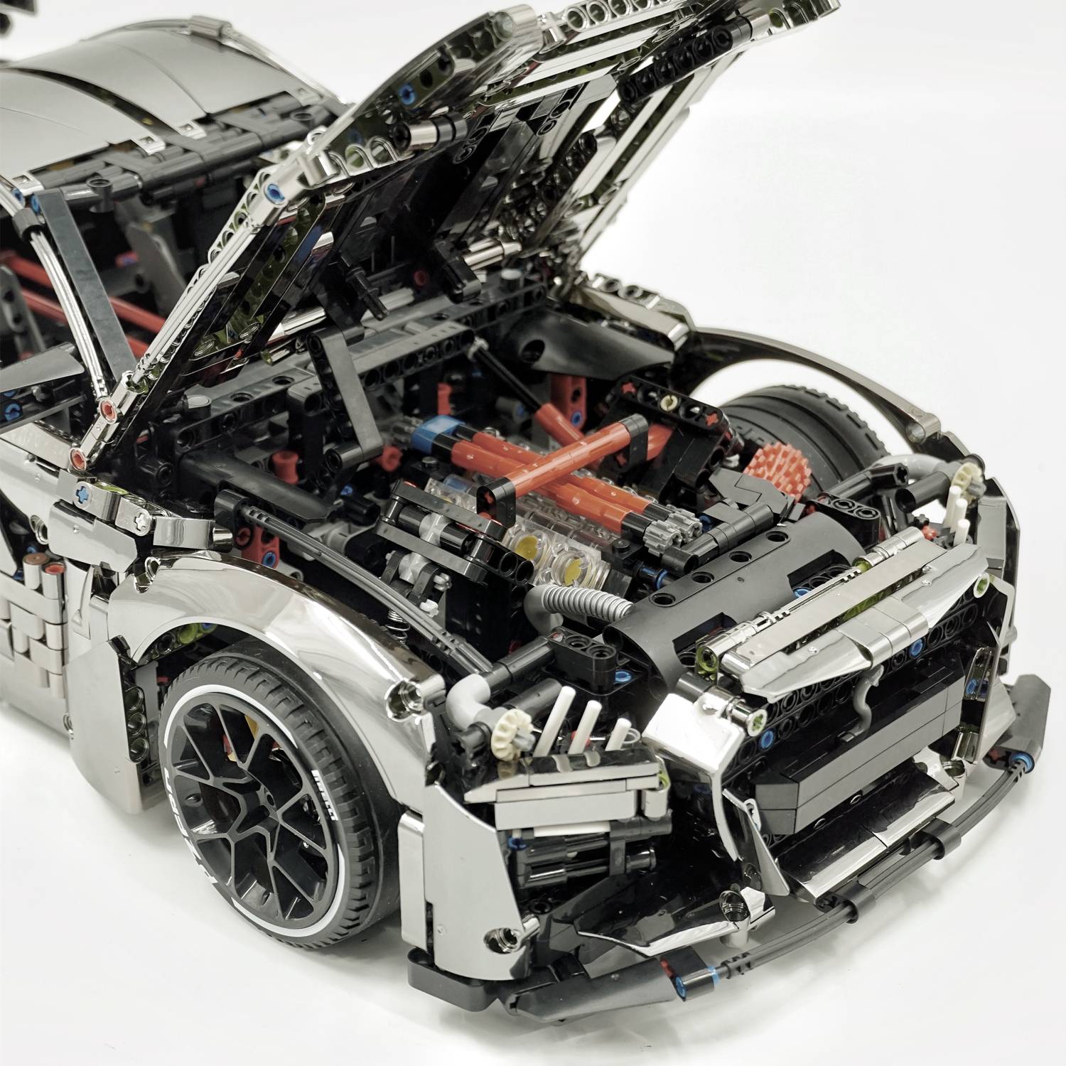 1: 8 Ford Shelby GT500, Matte Black Customized Version (3400PCS) - BAV BRICK