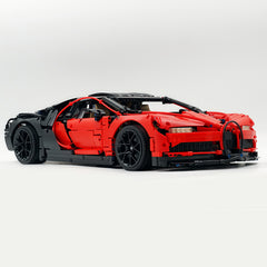 1: 8 Bugatti Chiron, Custom Modified Red+Black Edition (4031 PCS)