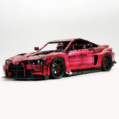 1: 8 BMW M4 GT3 Building Set, Fully Detailed Simulation, Custom Wine Red Electroplating Appearance Edition (4556Pcs)