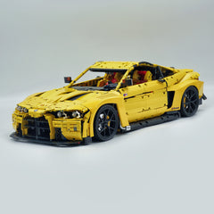 1: 8 BMW M4 GT3 Building Set, Fully Detailed Simulation, Baked Enamel Yellow Custom Edition (4556Pcs)