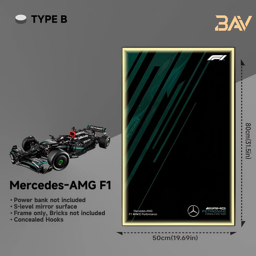Cadre d'exposition pour voiture LEGO TECHNIC MERCEDES AMG F1 42171