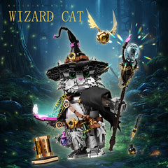 Wizard Cat Building Blocks – Home Decor Magic Animal Model (1458PCS)