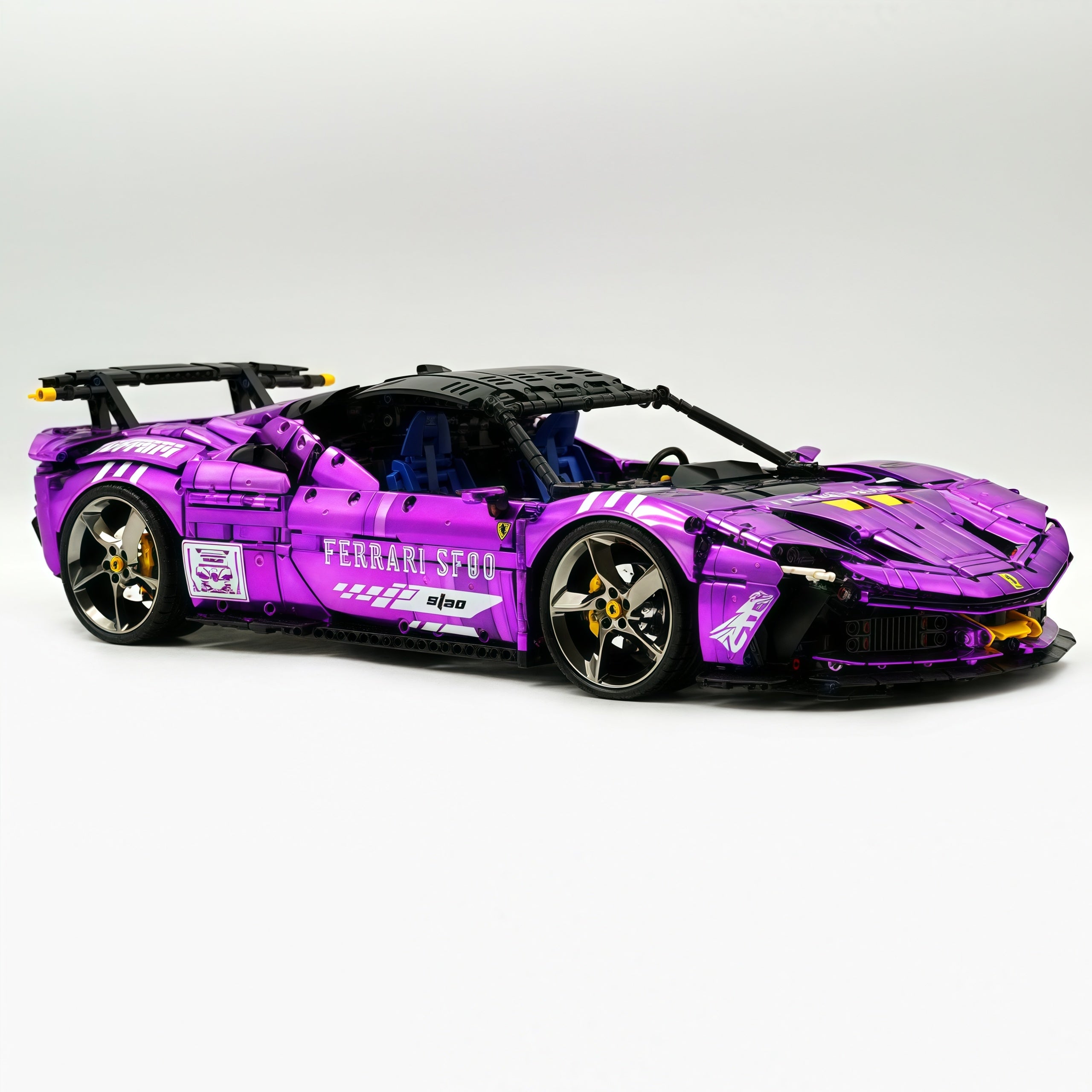 1:8 Ferrari SF90XX Purple Plating Limited Color, The Ultimate Supercar, More Than 12 Features Restored(4100 Pcs)