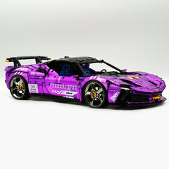 1:8 Ferrari SF90XX Purple Plating Limited Color, The Ultimate Supercar, More Than 12 Features Restored(4100 Pcs)
