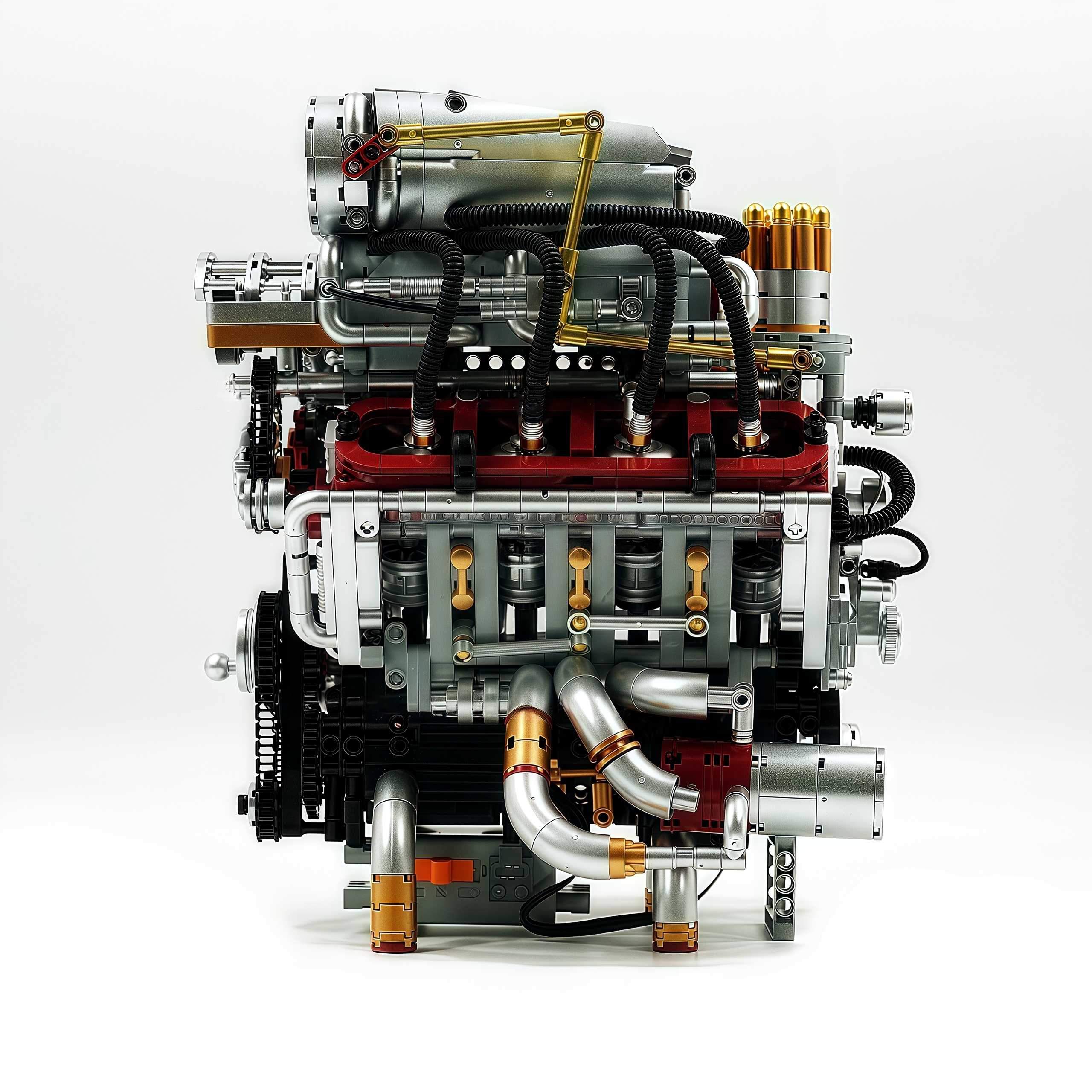 Motorised Dooge Hellcat V8 Engine (2347 Pcs)