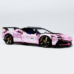 1:8 Ferrari SF90XX Pink Plating Limited Color, The Ultimate Supercar, More Than 12 Features Restored(4100 Pcs)