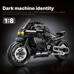 Black Night Racer | 1:8 Scale Motorcycle | 540 PCS