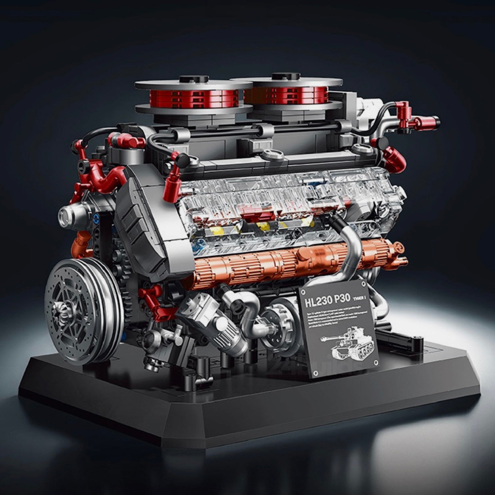 Heavy Tank V12 Engine |  Historic Military Engine Model | 1238 PCS - BAV BRICK