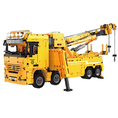Remote Controlled Road Rescue Truck | Large Pneumatic Crane Trailer Wrecker(4915pcs)