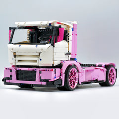 1: 8 Pink Box Trailer Truck, Total Length 110cm (8000+PCS)