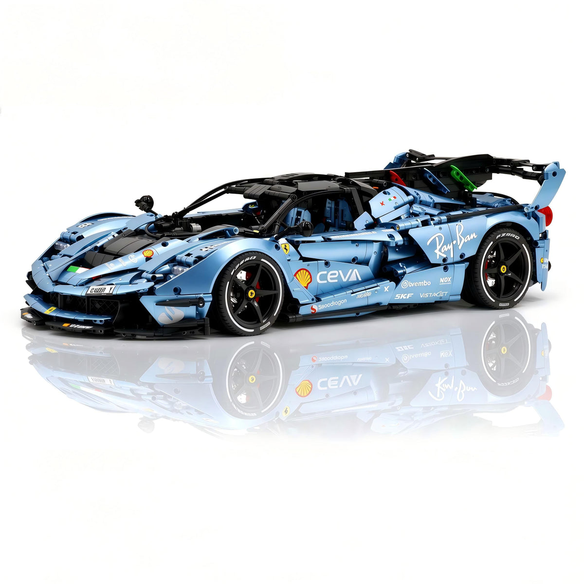 1:8 El hipercoche híbrido italiano definitivo EVO | Pintura rojo perla Insignia italiana (4058PCS)