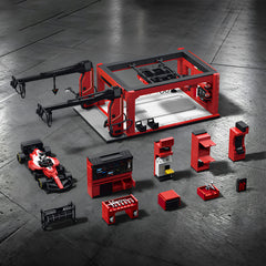 Ferrari F1 Race Car and F1 Pit House Set | 2035 PCS