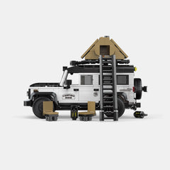 LAND ROVER DEFENDER CAMPER | British Camper Off‑Roader with Container Display Case(676 PCS)