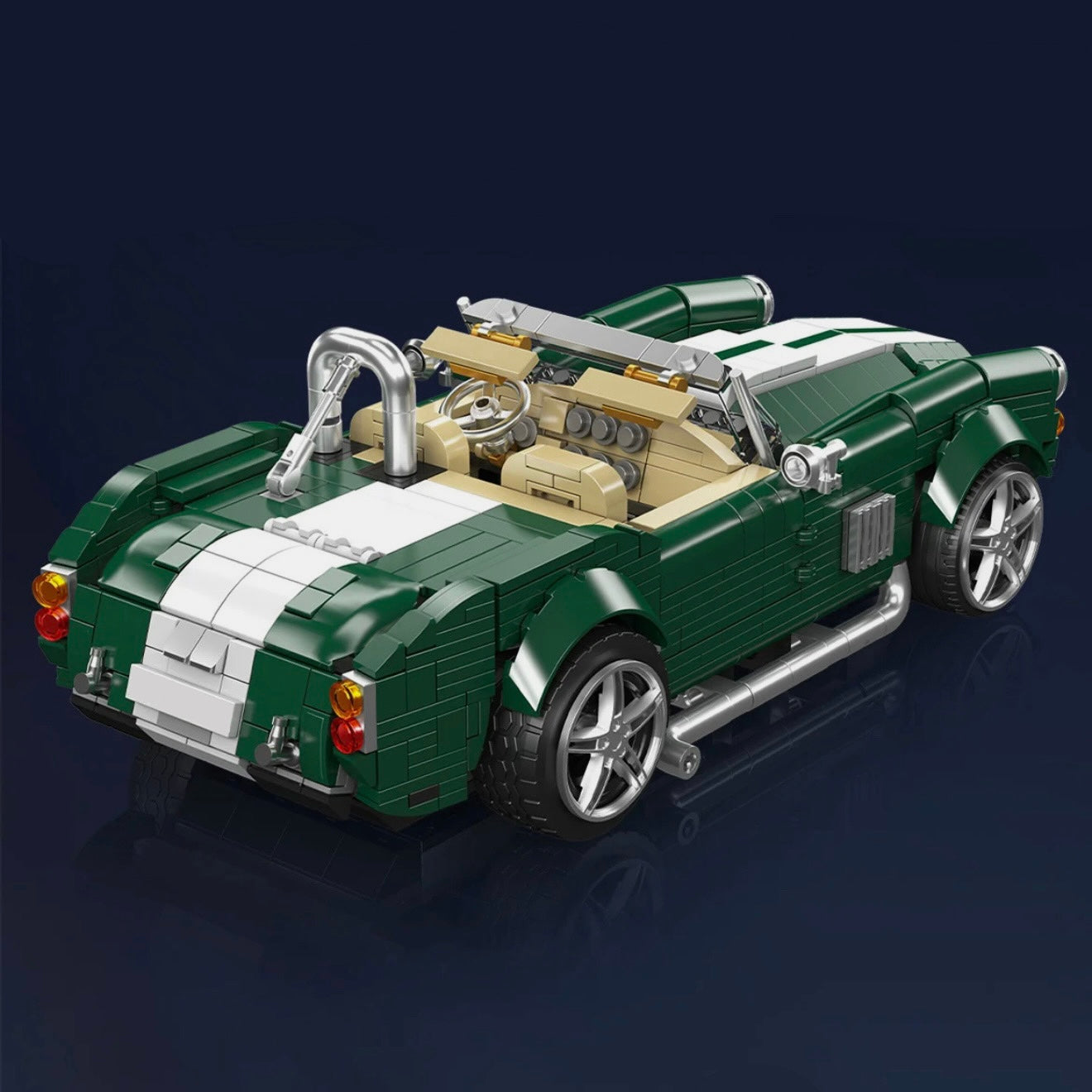 American V8 Classic Roadster |  Vintage Open-Top Sports Car | 1:14 Scale | 1198 PCS - BAV BRICK