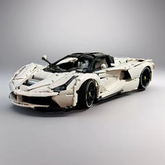 1: 8 LaFerrari Sportcar, Custom White Goddess, Fully Detailed Simulation, The Ultimate Collectible, None-Remote Controlled (4739Pcs) - BAV BRICK