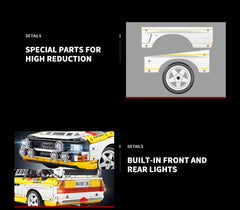 1: 8 Audi Rally Quattro S1 Group B 1984, Genuine Authorization (3887+Pcs)